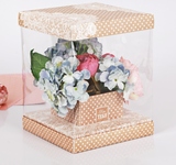Коробка для цветов с вазой и PVC-окнами складная «Хорошего настроения!», 23 * 30 * 23 см